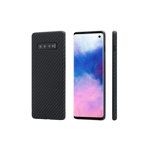 Samsung Galaxy S10 Pitaka MagEZ Aramid Twill tok (KS1001), Fekete/Szürke